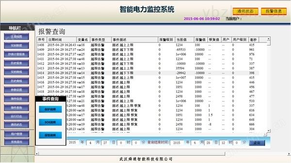 电力监控系统事件查询