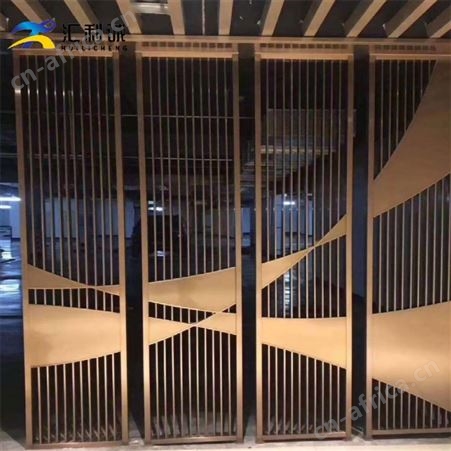 不锈钢浮雕屏风 304满焊黑色简约金属隔断遮挡客厅
