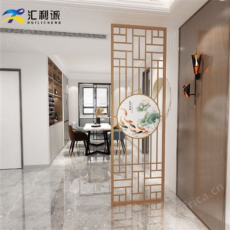 浙江玫瑰金带艺术玻璃不锈钢屏风 工程屏风量多优惠
