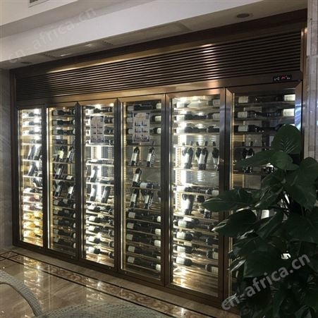 四门欧式玻璃不锈钢酒柜可设计灯光不锈钢葡萄酒柜