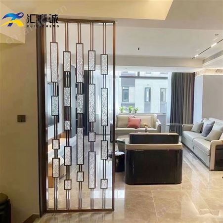 轻奢镜面不锈钢屏风 满焊钛金不锈钢屏风佛山定制
