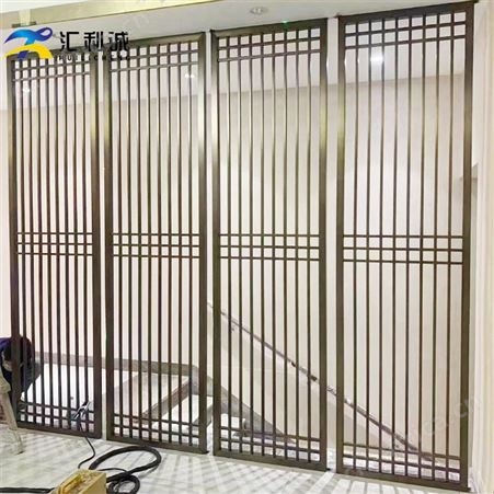 卫生间洗手盘金属隔断 不锈钢艺术玻璃屏风定制