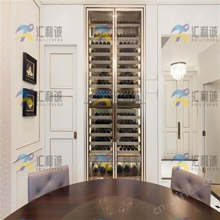 禅城供应不锈钢酒架 客厅不锈钢展示酒架金色酒柜定制