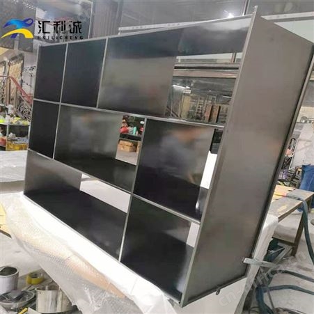 承接玫瑰金镜面不锈钢置物架 可定制不锈钢客厅书架