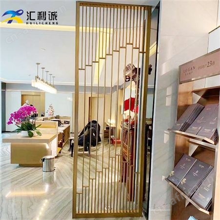 厂家定制304不锈钢屏风隔断 家用拉丝轻奢屏风定制
