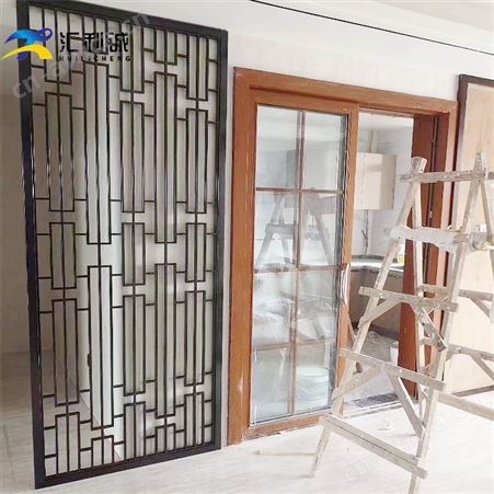河源酒店激光镂空不锈钢屏风 入门玄关屏风隔断定制