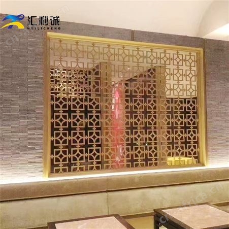 中式山水画艺术玻璃组合屏风 不锈钢屏风隔断定制
