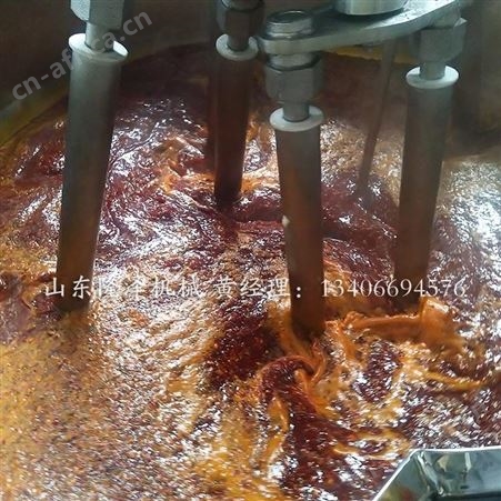 全自动不锈钢调味品炒锅 大型豆瓣酱翻炒机 豆豉加工设备