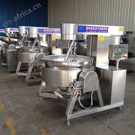隆泽大小型豆蓉枣泥馅熬制机 400L智能刮馅料机器 燃气式食品厂炒馅锅