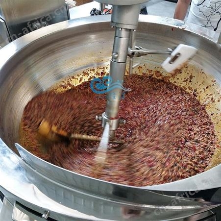 隆泽大型炒火锅料机器 红油熬制设备 虾火锅底料炒料机