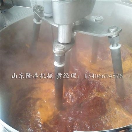 全自动不锈钢调味品炒锅 大型豆瓣酱翻炒机 豆豉加工设备