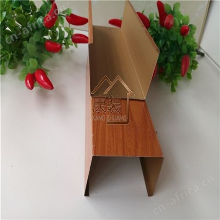 现货加工木纹铝方管 造型吊顶装饰铝方通 金属墙面装饰