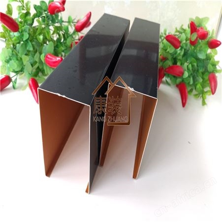 现货加工木纹铝方管 造型吊顶装饰铝方通 金属墙面装饰
