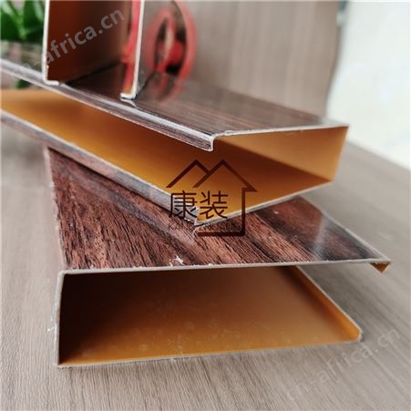 铝型材木纹氟碳铝方通商场过道U型吊顶铝格栅转印木纹铝方通天花吊顶材料