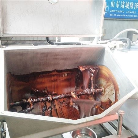 全自动卧式炒锅 蒸汽加热横轴酱油浓缩设备 卧式真空横轴搅拌机 槽形负压加热炒锅