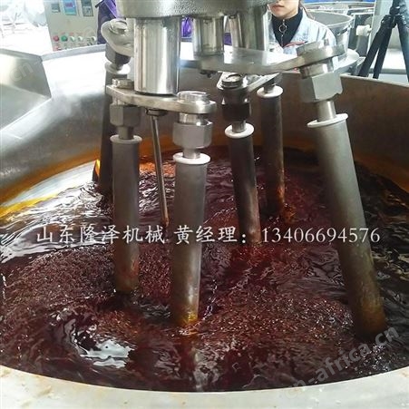 诸城隆泽多抓炒锅 液压式火锅底料炒料机设备 大型燃气熬制锅