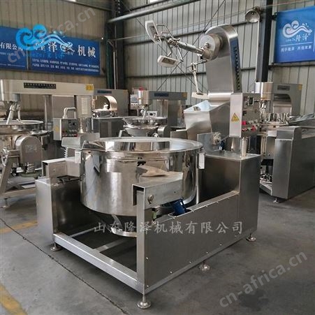 隆泽海鲜酱加工生产设备 600L电磁六爪双行星搅拌炒锅 黄焖鸡酱料炒酱机