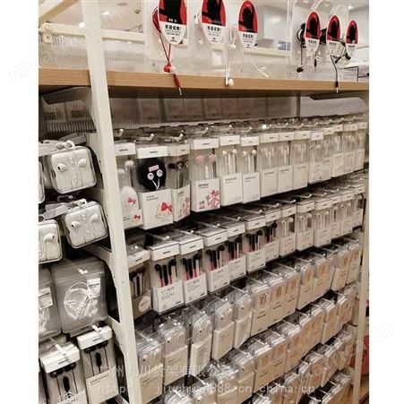 广州饰品店铺货架效果图名创简约中岛