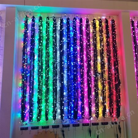 盖香云LED闪灯串灯满天星户外防水霓虹灯装饰灯黑线长六角140灯