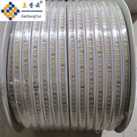 盖香云220V户外LED灯带粉光10mm直排2835-120D-弧面拉丝