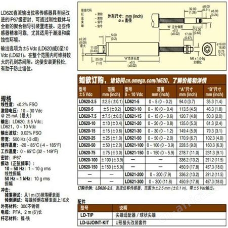 OMEGA/欧米茄 LD621-5位移传感器