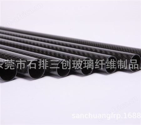 专业生产直销高强度耐腐蚀耐高温碳纤3K亮光碳纤管 平纹斜纹管