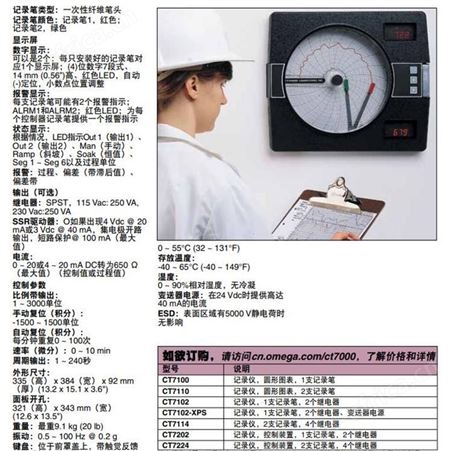 OMEGA欧米茄 CT7100圆形图表记录仪