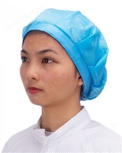 建博厨房工作帽子男女 食品工厂车间厨师帽防尘透气食品卫生帽