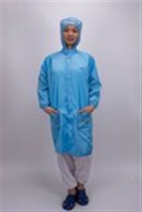 供应无尘车间 _防污工作服现货白蓝色 可定制