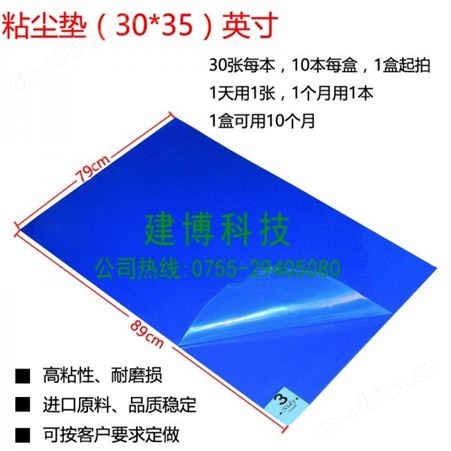 耐破损 高粘性 防尘防静电无尘防护粘尘垫30*35