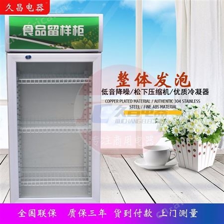 学校食品玻璃门留样柜 单门展示柜冷藏柜 商用立式留样柜
