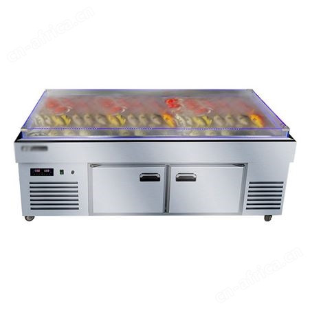 格晨台式冰鲜台 不锈钢菜品冰柜冰鲜台 格晨商用点菜柜平面冷藏柜