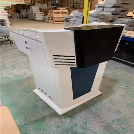 现代简约钢制定制讲台 讲台 定制多媒体讲台 讲台生产厂家 旭峰家具 现货供应