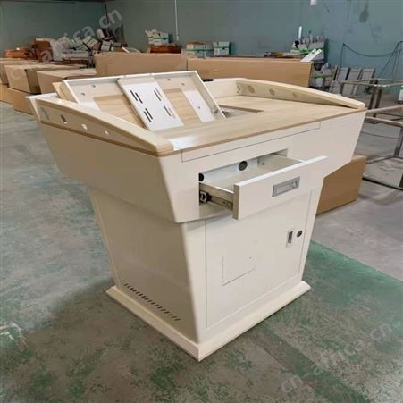 现代简约钢制定制讲台 讲台 定制多媒体讲台 讲台生产厂家 旭峰家具 现货供应