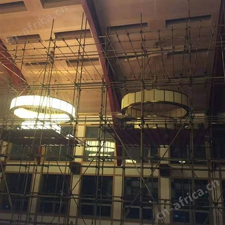 仿云石吊灯吸顶灯 不锈钢圆环形吊灯 别墅酒店书院大堂吊灯定制双庆灯饰