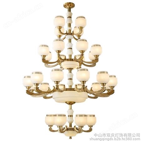 双庆新中式铜灯 中式全铜吊灯 大型纯铜吊灯定制