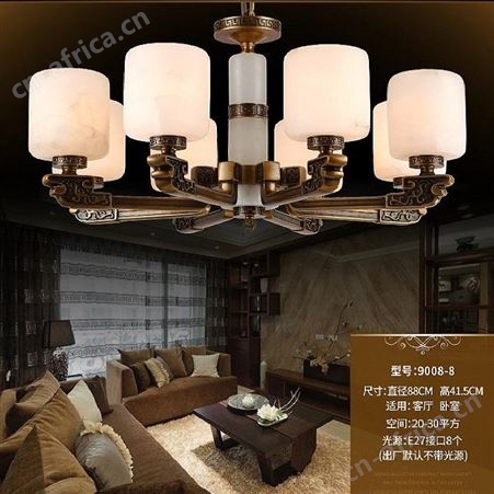 全铜云石灯 西班牙天然云石吊灯 全纯铜吊灯 别墅灯具定制厂家