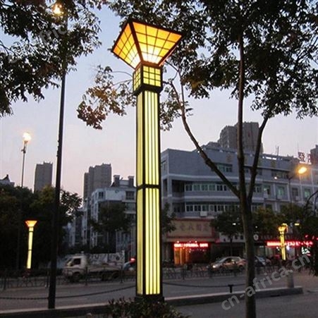 双庆仿云石景观灯_方形圆形庭院灯_小区公园道路广场柱灯