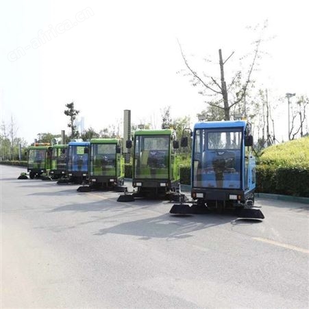 腾拓机械加工小区物业工厂车间工业市政环卫学校清扫车全封闭驾驶式电动扫地车