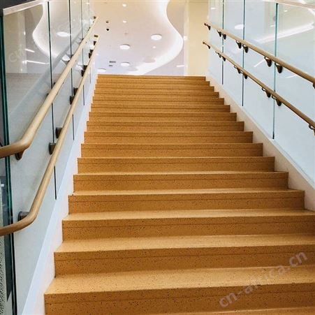 养老院走廊圆形实木扶手LED灯带日式树脂木纹色扶手厂家