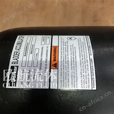 派克Parker气囊式蓄能器BA02B5R01A1氮气罐