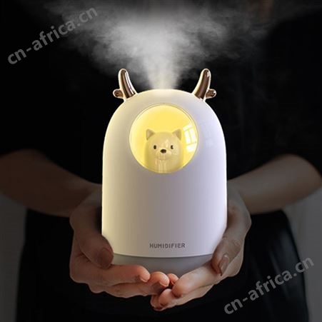 红素新款萌宠usb迷你加湿器小夜灯家用小型桌面空气喷雾创意 300个起订不单独零售