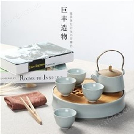 红素日式一壶四杯茶具套装 免费设计logo 100件起订不单独零售
