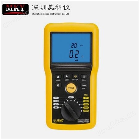 AEMC 6524型兆欧表AEMC 6524型兆欧表,带有模拟条​​形图，警报