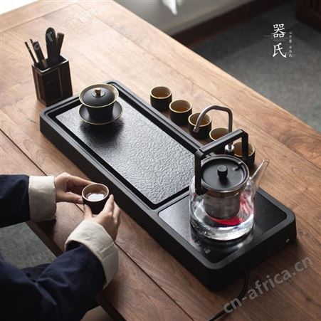 器氏 多功能一体式茶盘家用煮茶套装自动上水器煮茶炉小茶台茶具