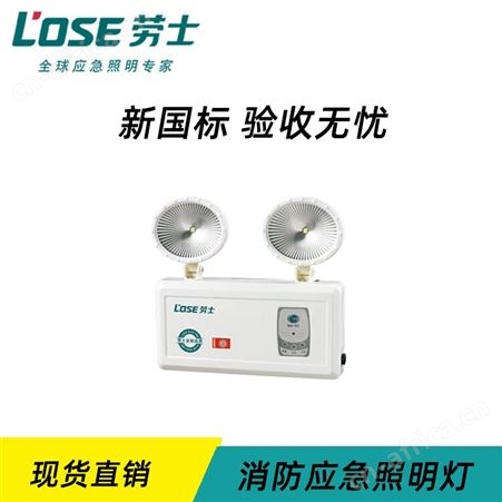 劳士应急照明公共建筑室内照明四线带强启铁头安全警示双头灯L-ZFZD-E5W540