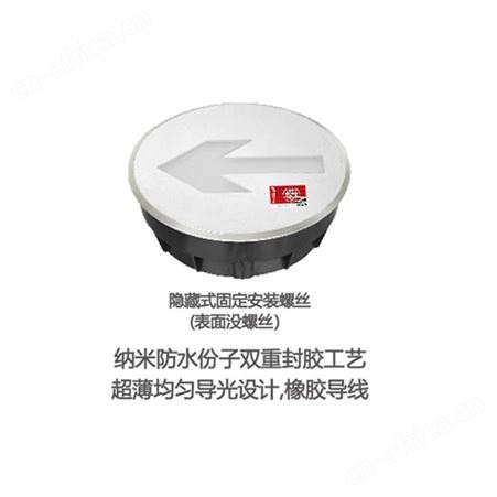 敏华地标疏散指示灯应急照明IP67圆形迷你型超薄不锈钢低压地埋灯M-BLZD-1REⅠ2WCAZ