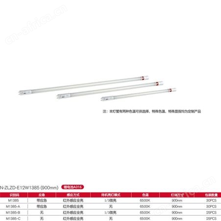 敏华应急照明智能led灯900mm一体化T8PC红外感应灯管N-ZLZD-E12W1385