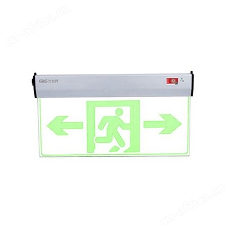 6S光世界小型透明吊片双向安全出口应急照明AC220V DC216V标志灯N-BLJD-2LROEⅠ1WJDE
