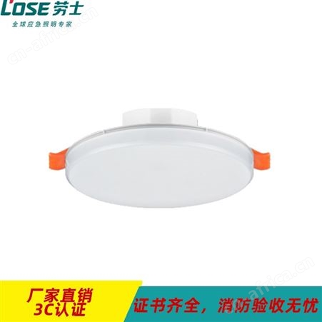 劳士led应急灯价格a型照明智能控制器集电集控6寸磨砂罩无边框筒灯L-ZFJC-E8.1W7052